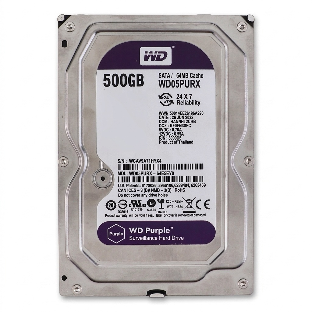هارد دیسک اینترنال وسترن دیجیتال مدل WD05PURX ظرفیت 500 گیگابایت